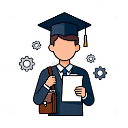 毕业男生卡通形象设计图