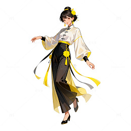 古风汉服女子插画设计素材