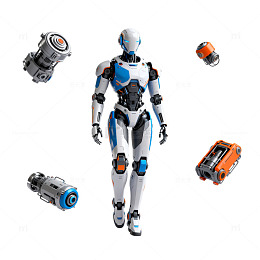 未来感机器人高科技机械设计素材