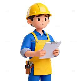 卡通工人形象设计素材