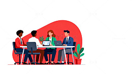 商务会议插画矢量素材