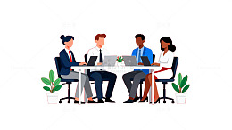商务会议插画素材