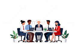 商务会议插画矢量图