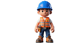 卡通建筑工人形象图片