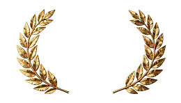金色月桂花环装饰图案