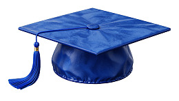 蓝色毕业帽特写图片