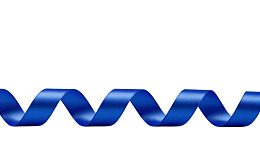 蓝色波浪丝带装饰图案