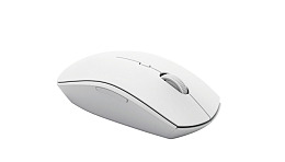 白色无线鼠标特写图片