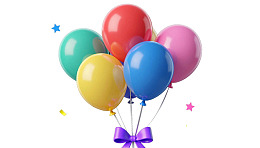 彩色气球节日装饰图片