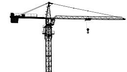 黑色剪影建筑塔吊图片