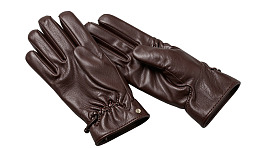 棕色皮革手套特写图片