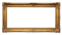 金色华丽雕花画框图片