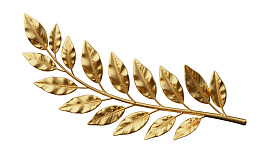金色枝叶装饰品图片
