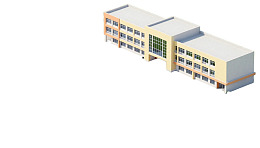 现代多层建筑3D模型展示