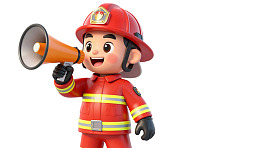 卡通消防员手持扩音器