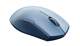 蓝色无线鼠标特写图片