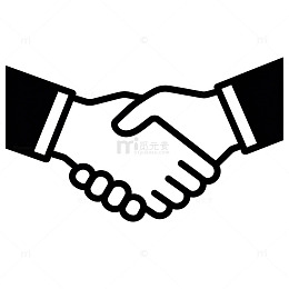 简洁握手的合作图标