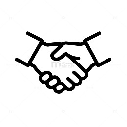 简约握手图标合作标志