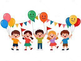 卡通欢乐派对插画