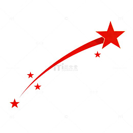 红色流星效果图案设计元素