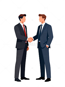 商务洽谈合作握手矢量插图