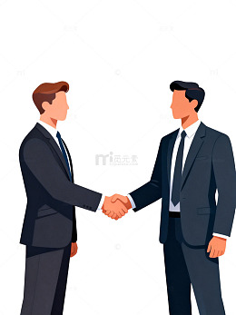 商务成功合作握手插画