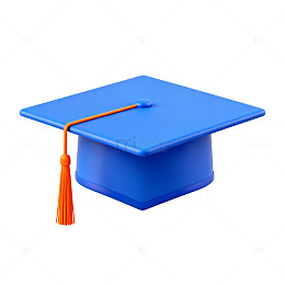 蓝色毕业帽图标