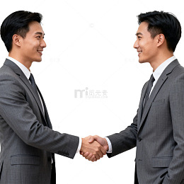商务握手合作城市背景