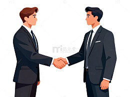 商务成功合作握手插画