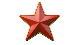 红色五角星徽章图案图片