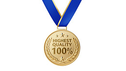 金色奖牌配蓝色绶带图片