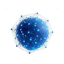 科技感网络球体矢量图