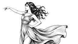 古典风格女性优雅舞姿