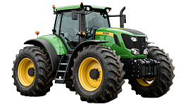 绿色拖拉机特写展示图片