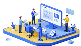 团队协作办公场景图片