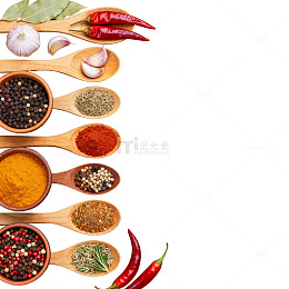 木勺香料美食素材