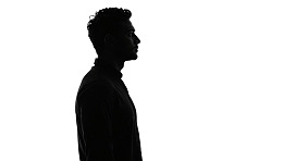 男性侧影剪影图片