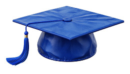 蓝色毕业帽特写图片