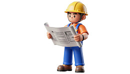 建筑工人阅读图纸图片