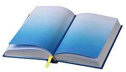 打开的蓝色渐变书本图片