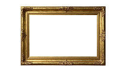 金色复古画框空镜图片