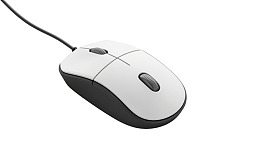 黑白配色有线电脑鼠标