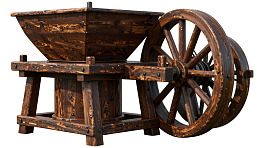 复古木质手推车图片