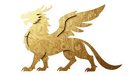 金色龙形图案设计图片