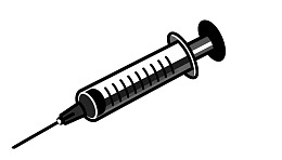 注射器黑白插画图片