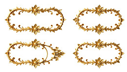 四款金色华丽装饰边框图案