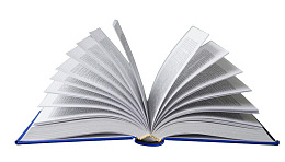 打开的书页呈扇形散开