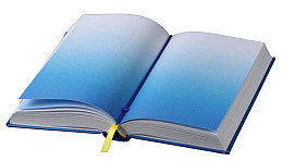 打开的蓝色渐变书本图片