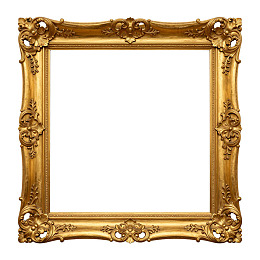 金色华丽雕花画框图片