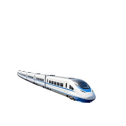 白色高速列车模型图片